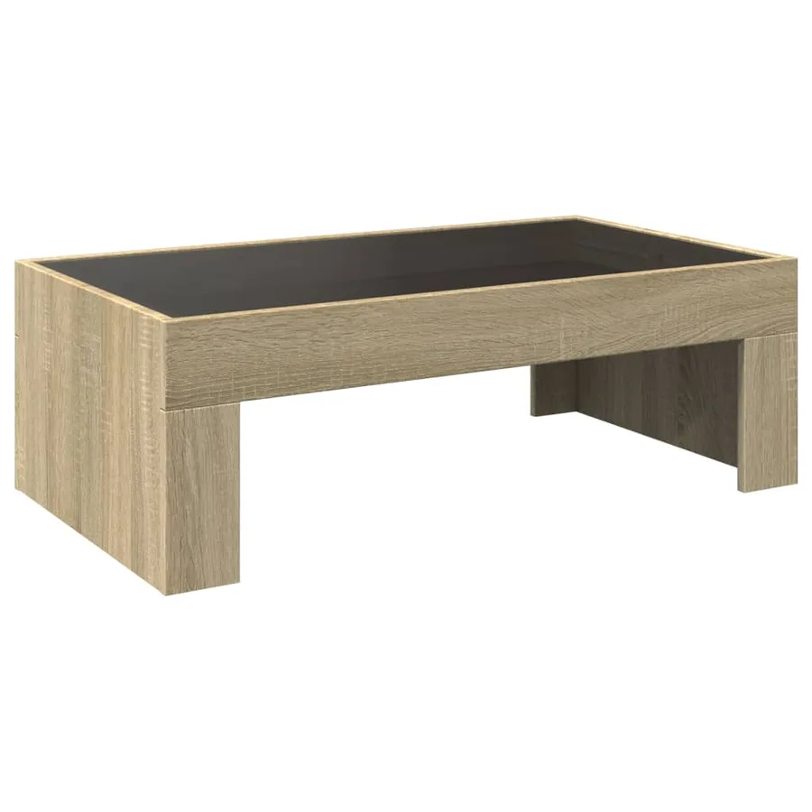 Table basse avec LED infini chêne sonoma 90x50x30 cm - 8