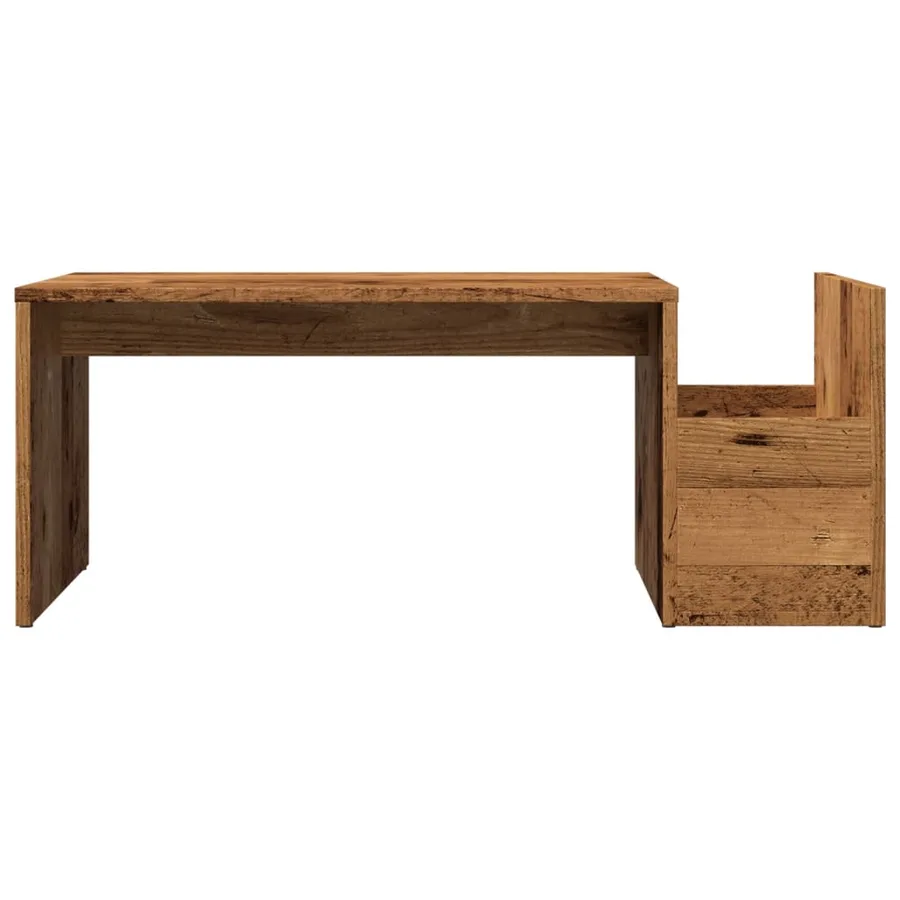 Table basse vieux bois 90x45x35 cm bois d'ingénierie - 4