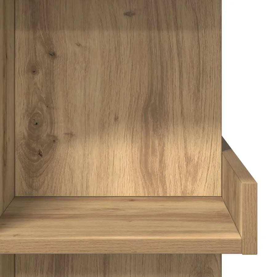 Table de bar avec étagère de rangement chêne artisanal - 7