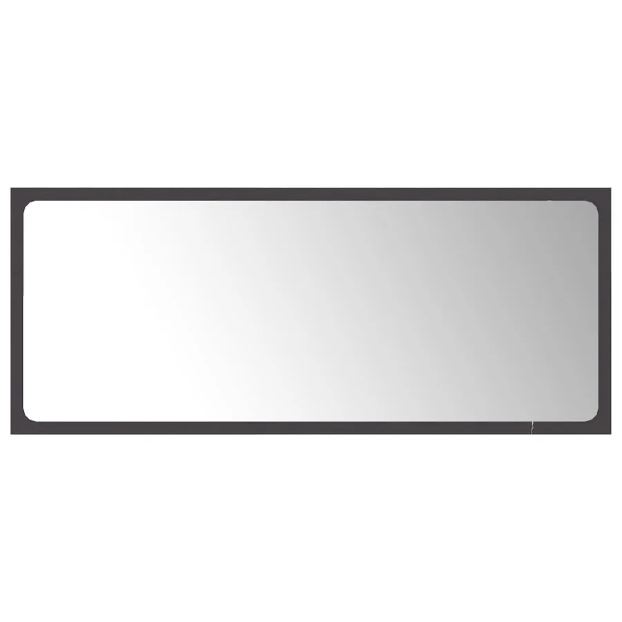 Miroir de salle de bain Gris 90x1,5x37 cm Aggloméré - 2