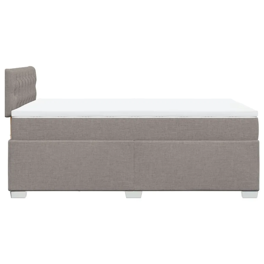 Sommier à lattes de lit avec matelas taupe 120x190 cm tissu - 11