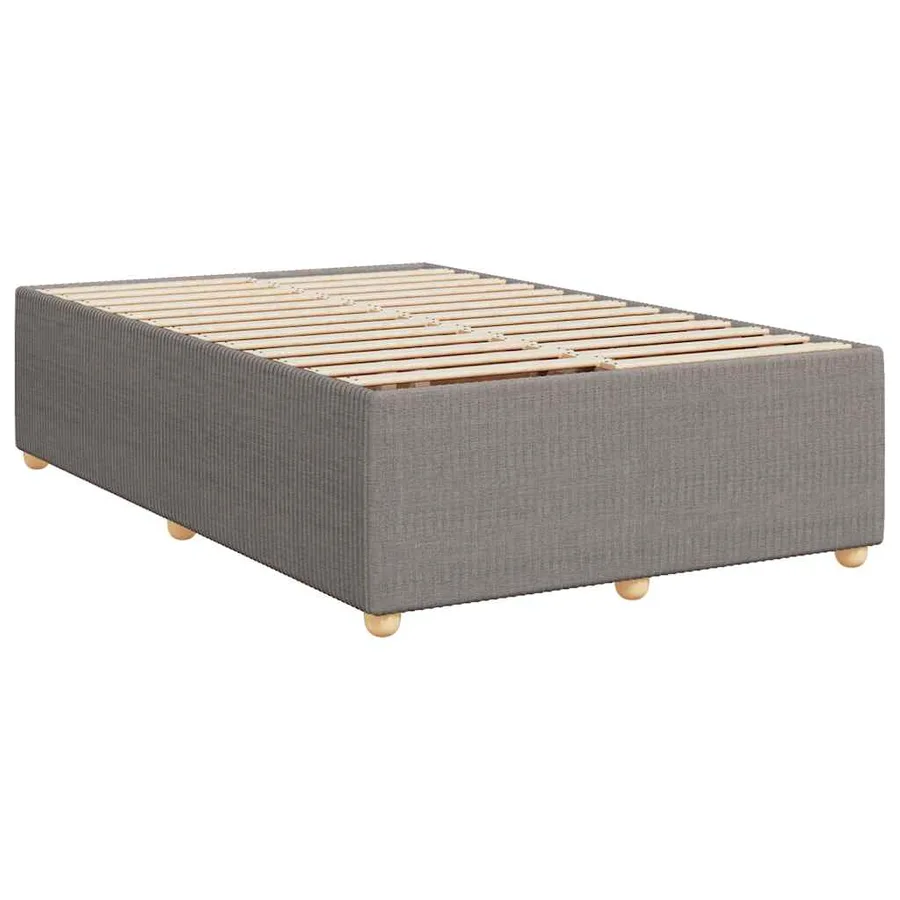 Sommier à lattes de lit avec matelas taupe 120x190 cm tissu - 8
