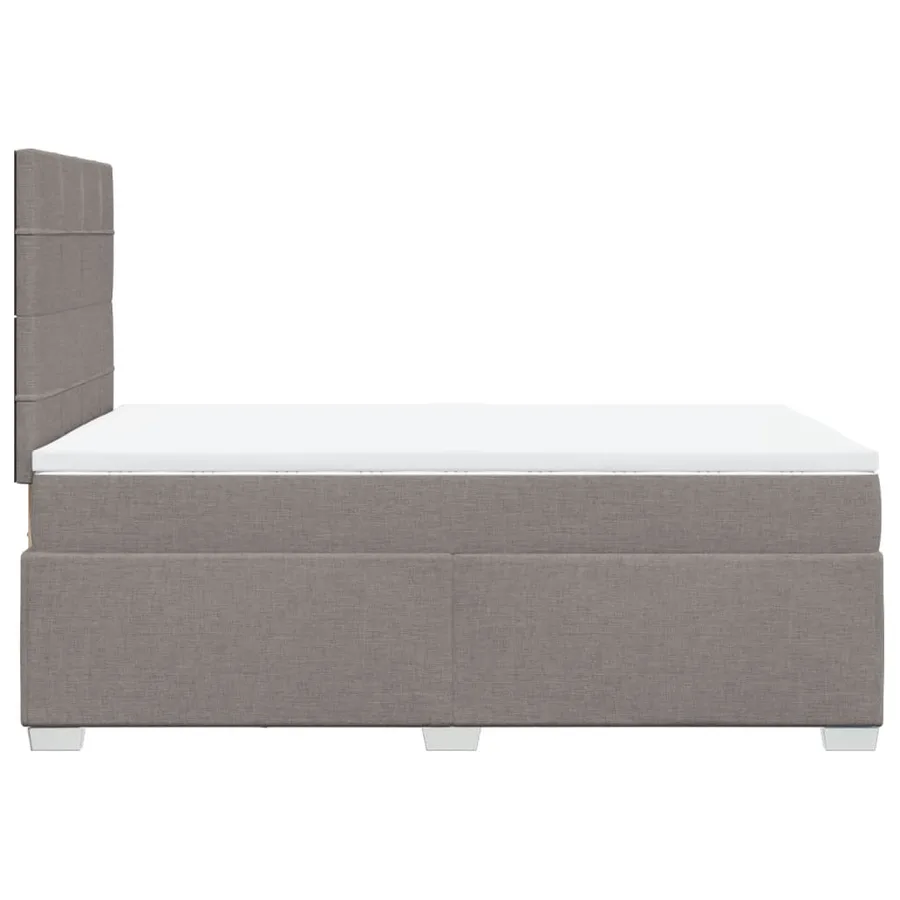 Sommier à lattes de lit avec matelas taupe 120x190 cm tissu - 9