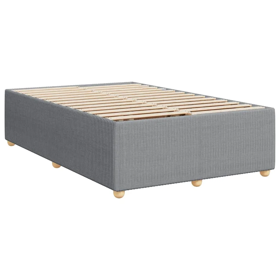 Sommier à lattes de lit et matelas gris clair 120x190 cm tissu - 8