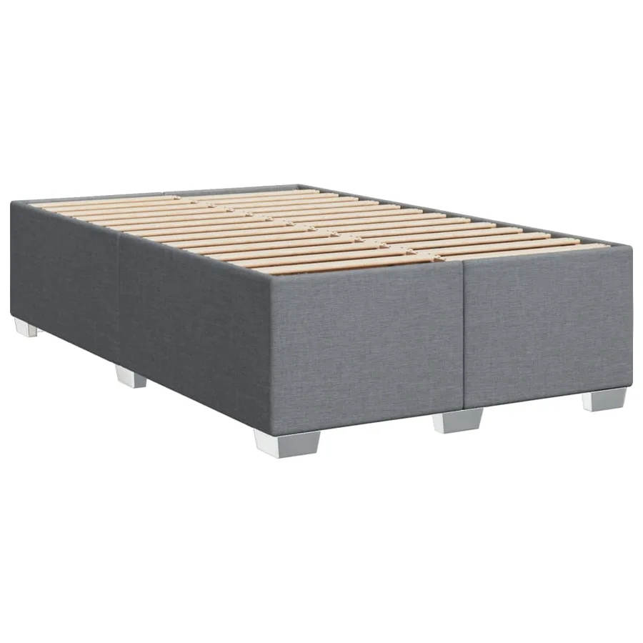 Sommier à lattes de lit et matelas gris clair 120x190 cm tissu - 8