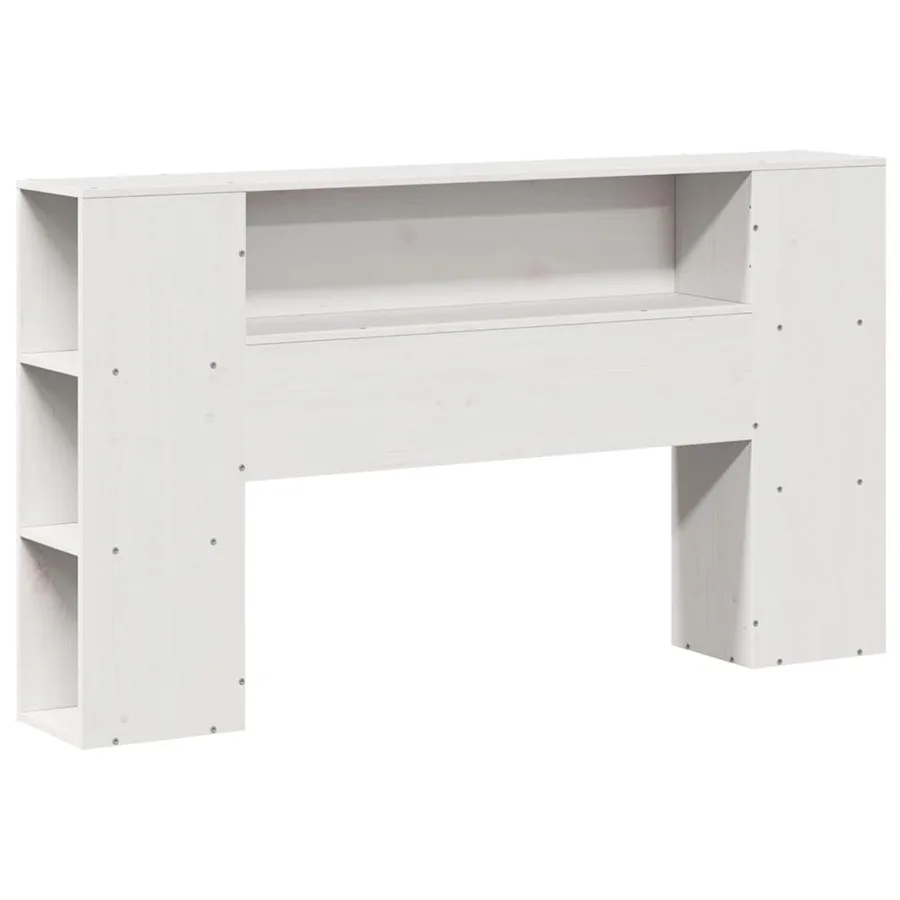Tête de lit avec rangement blanc 150 cm bois massif de pin - 3