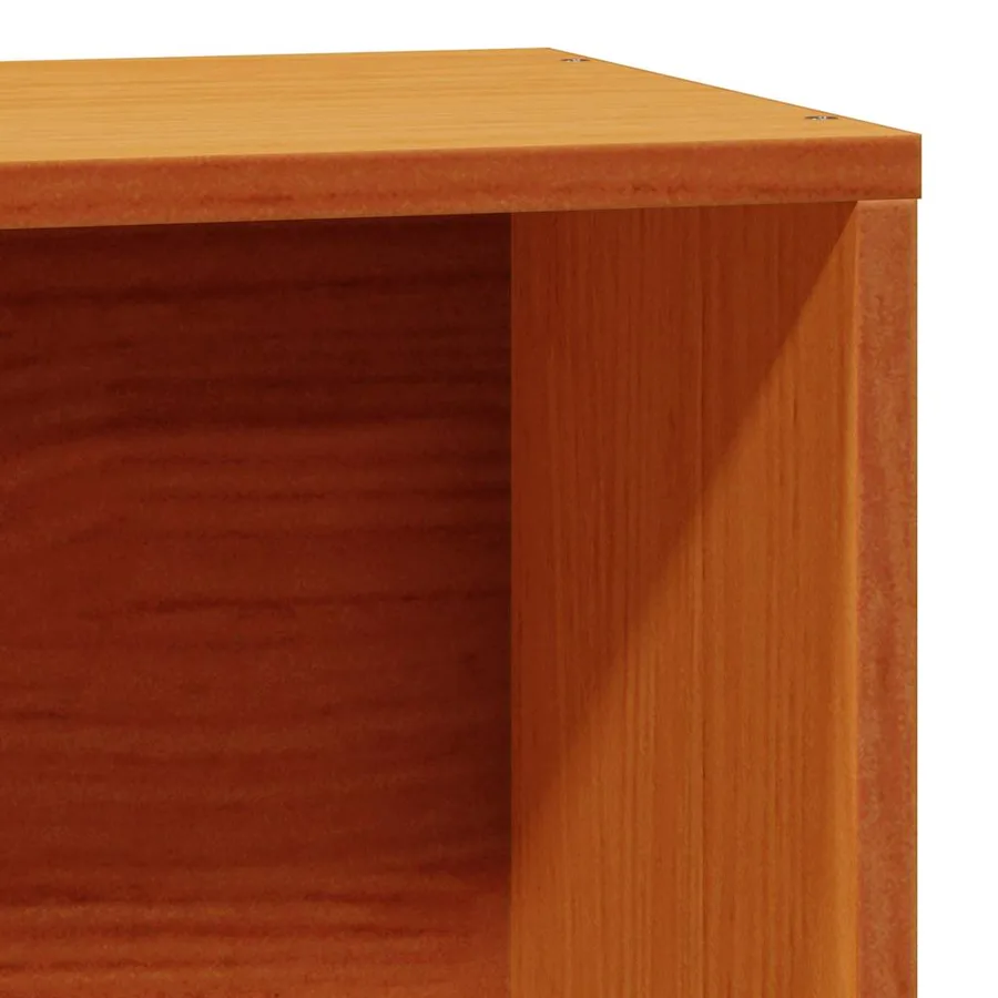 Lit bibliothèque sans matelas cire marron 100x200 cm pin massif - 10