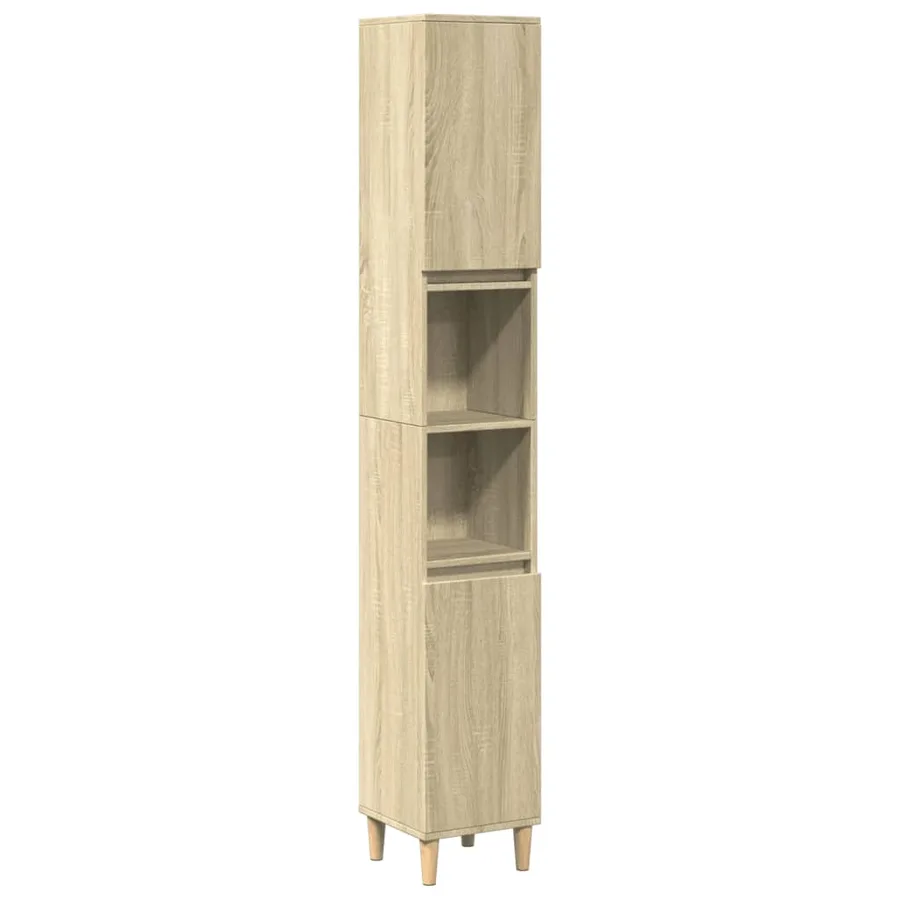 Ensemble de meubles de salle de bain 3 pcs chêne sonoma - 4