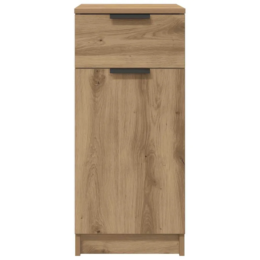 Armoire de bureau chêne artisanal 33x50x75 cm bois d'ingénierie - 4