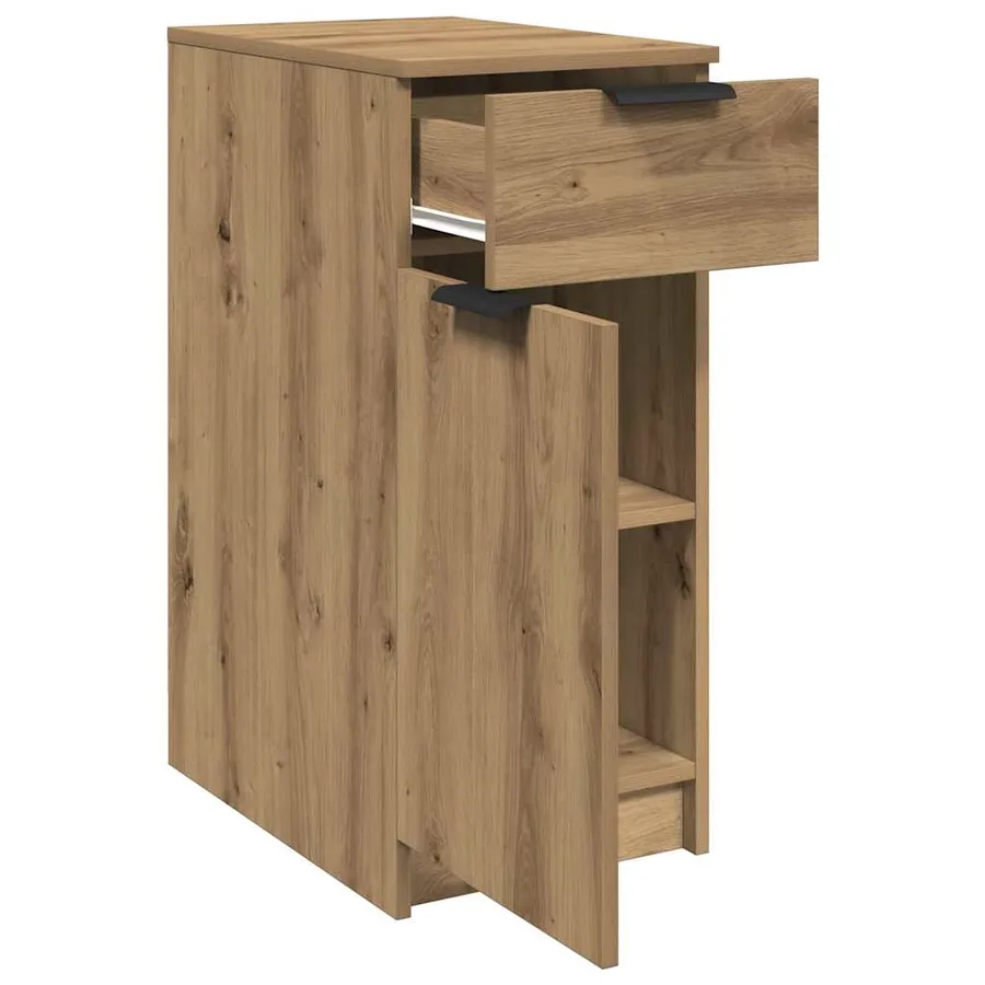 Armoire de bureau chêne artisanal 33x50x75 cm bois d'ingénierie - 7