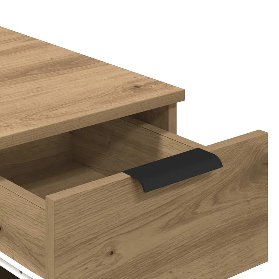 Armoire de bureau chêne artisanal 33x50x75 cm bois d'ingénierie - 8