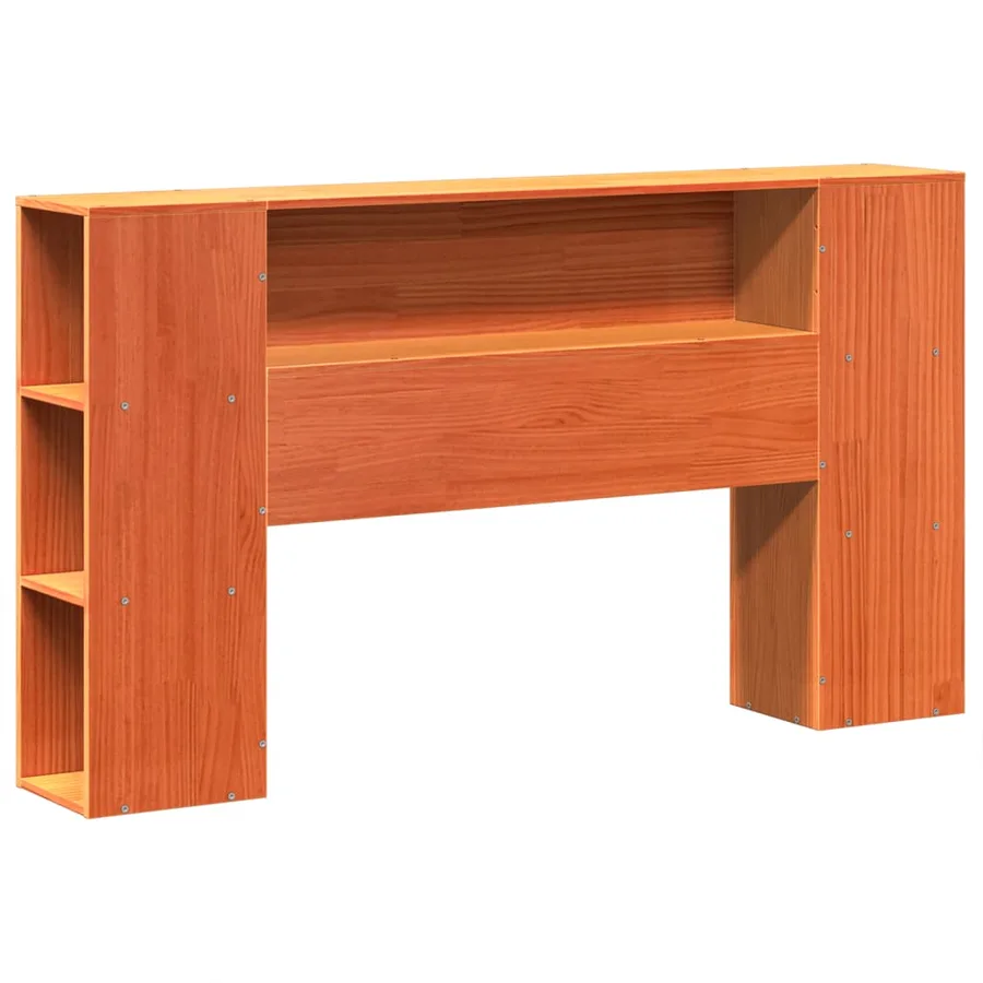 Cadre de lit sans matelas cire marron 140x200cm bois pin massif - 6