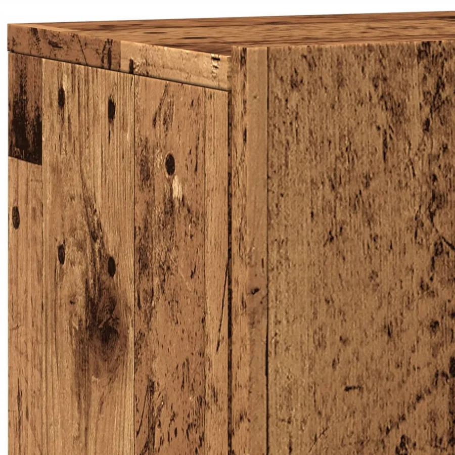 Meuble TV mural vieux bois 80x30x41 cm - 9