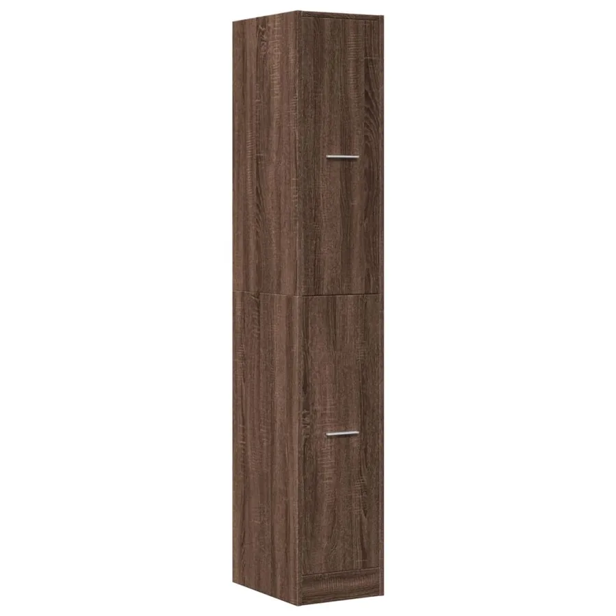 Armoire apothicaire chêne marron 30x41x174,5 cm bois ingénierie - 4
