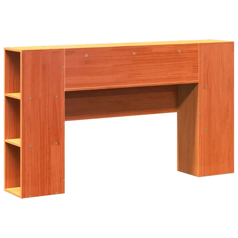 Tête de lit avec rangement cire marron 135cm bois massif de pin - 6