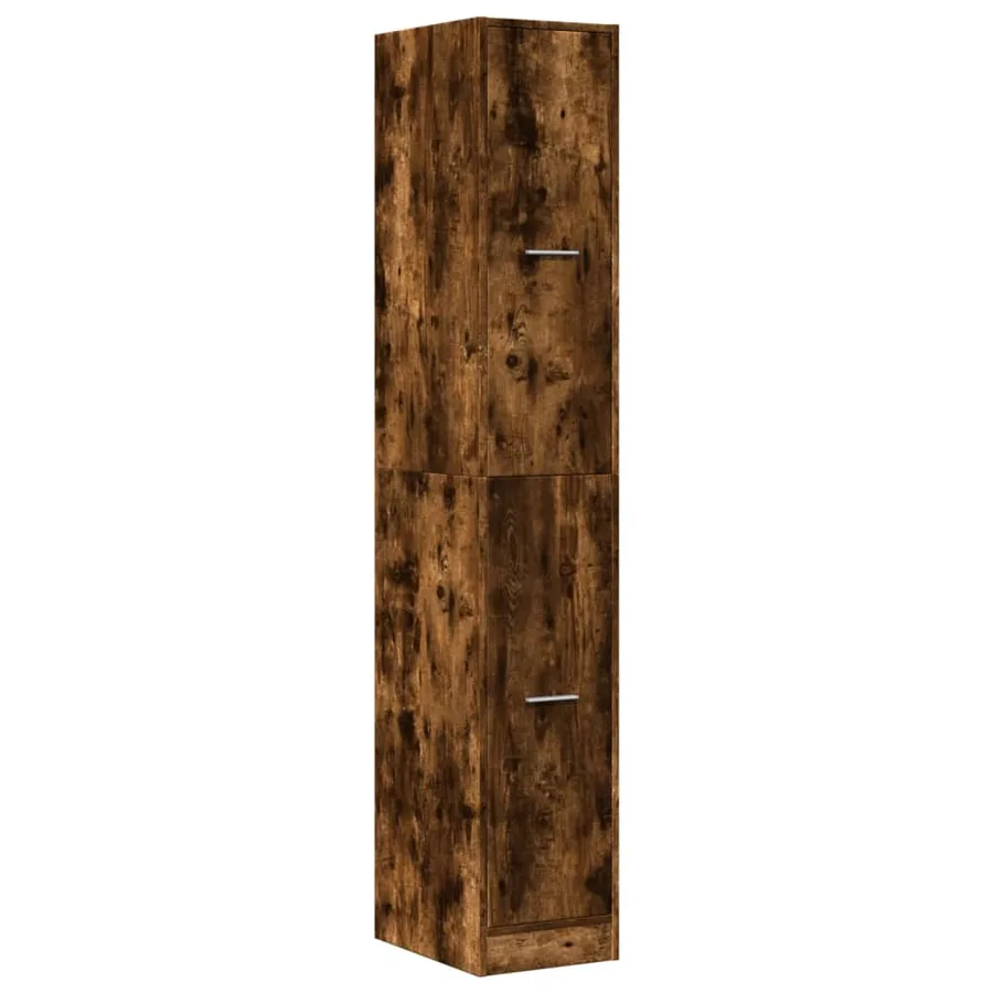 Armoire d'apothicaire chêne fumé 30x41x174,5 cm bois ingénierie - 4