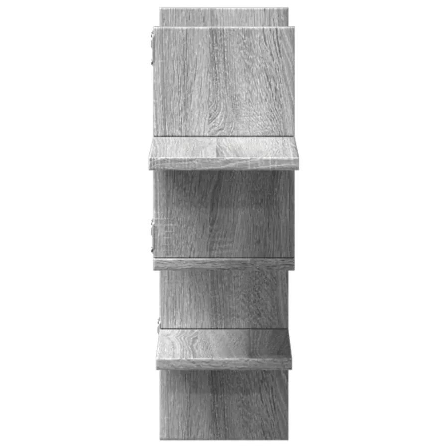 Étagère murale sonoma gris 124,5x18x60,5 cm bois d'ingénierie - 5