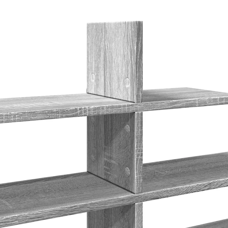 Étagère murale sonoma gris 124,5x18x60,5 cm bois d'ingénierie - 7