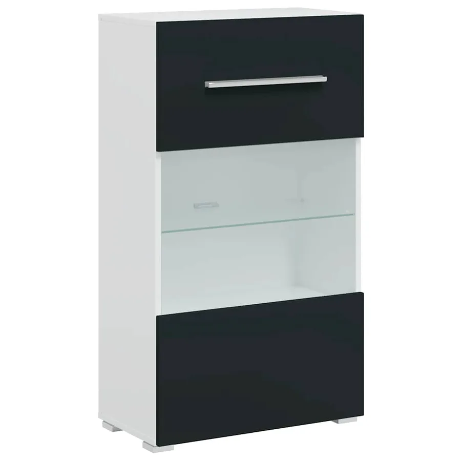 Meubles TV 5 pcs avec lumière LED indigo mat bois d'ingénierie - 7