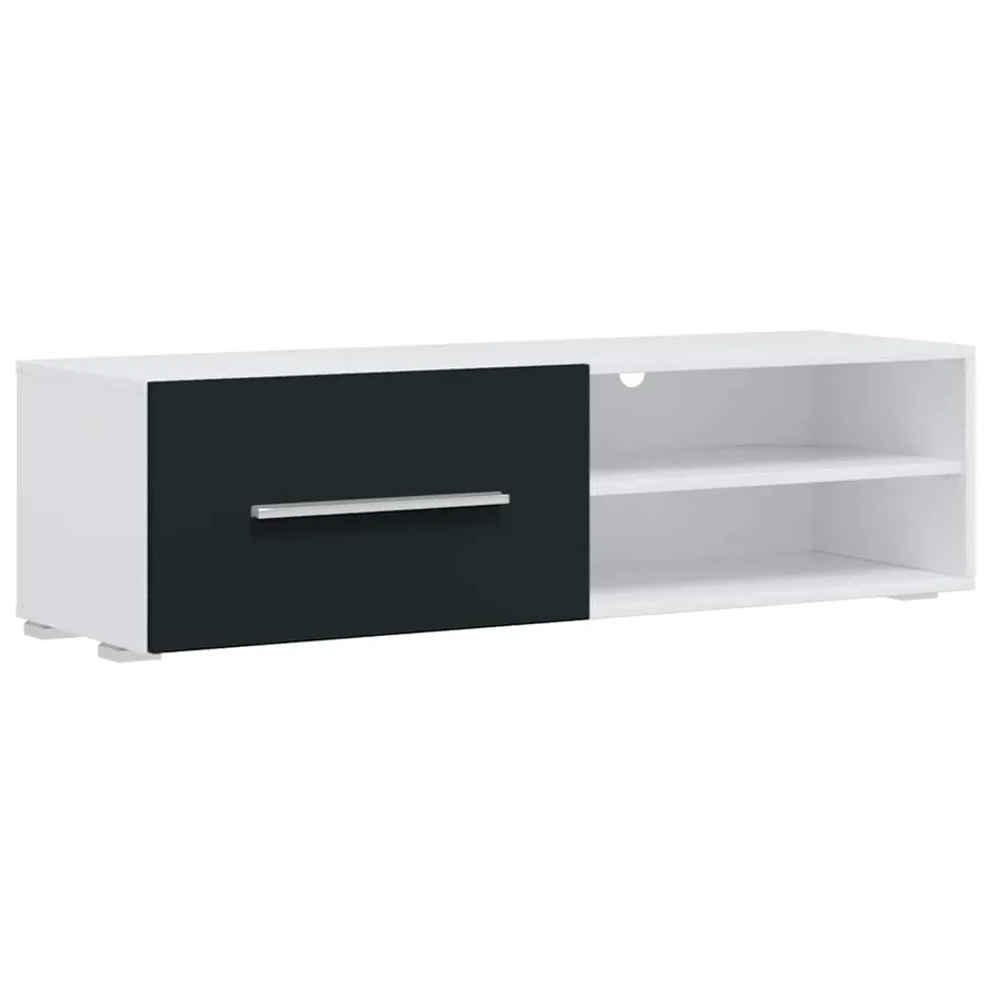 Meubles TV 5 pcs avec lumière LED indigo mat bois d'ingénierie - 9