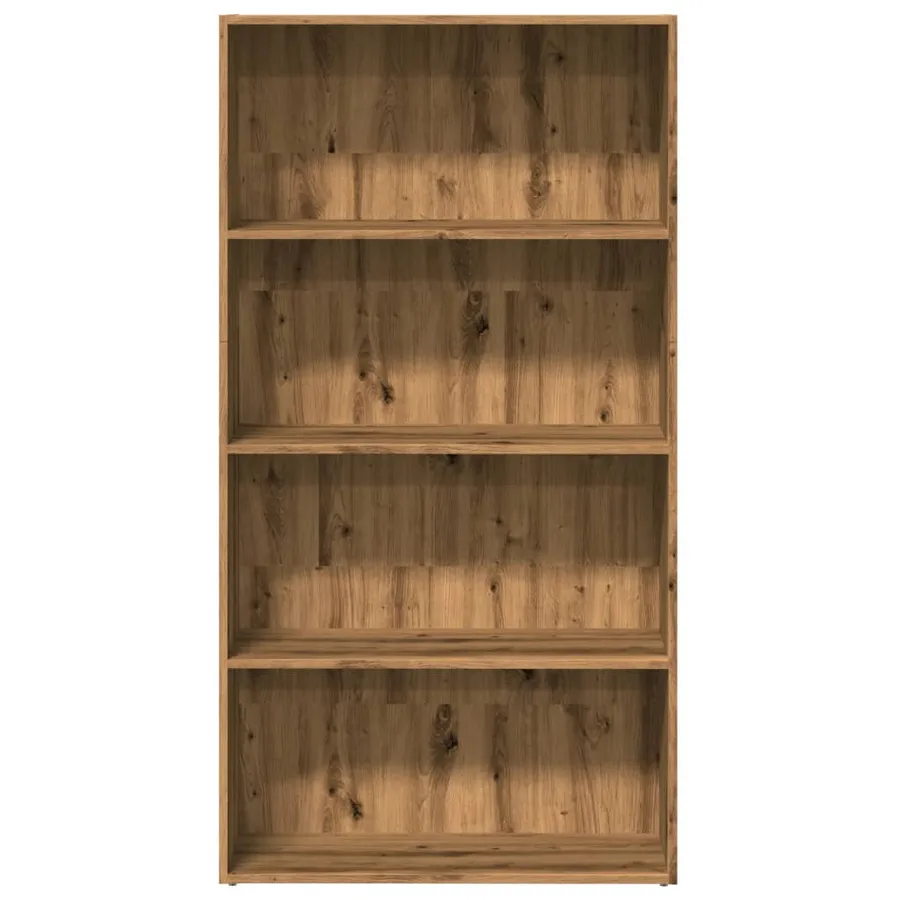 Bibliothèque chêne artisanal 80x30x152 cm bois d'ingénierie - 4