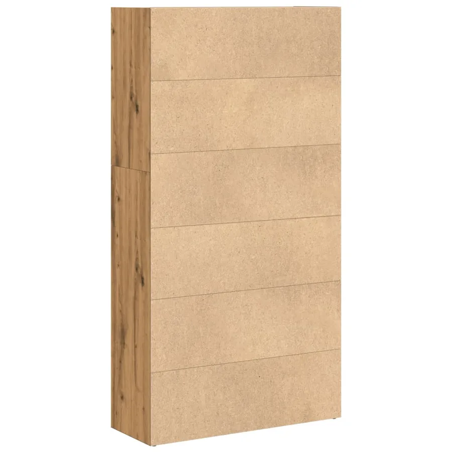 Bibliothèque chêne artisanal 80x30x152 cm bois d'ingénierie - 5