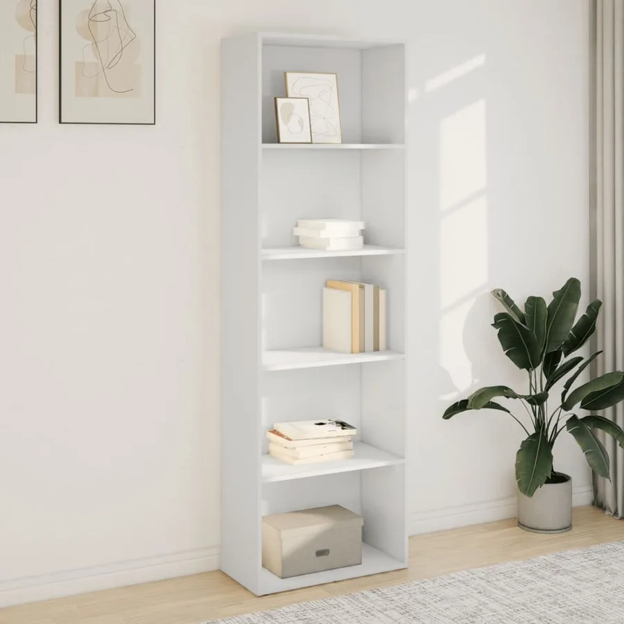 Bibliothèque blanc 60x30x189 cm bois d'ingénierie - 3
