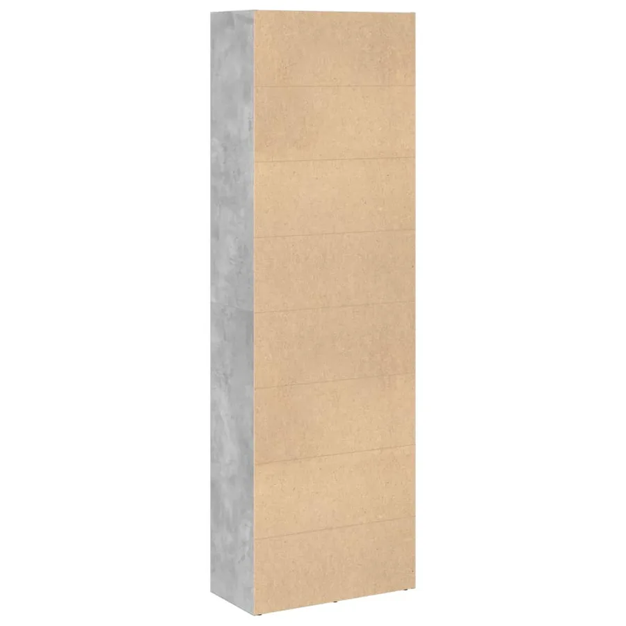 Bibliothèque gris béton 60x30x189 cm bois d'ingénierie - 5