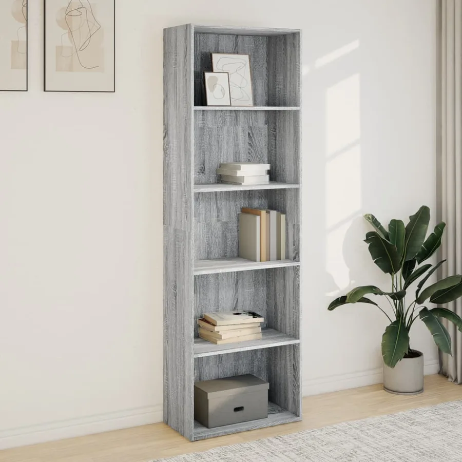 Bibliothèque sonoma gris 60x30x189 cm bois d'ingénierie - 3