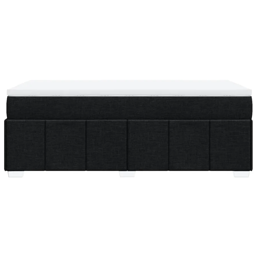 Sommier à lattes de lit et matelas Noir 80x200 cm Tissu - 8