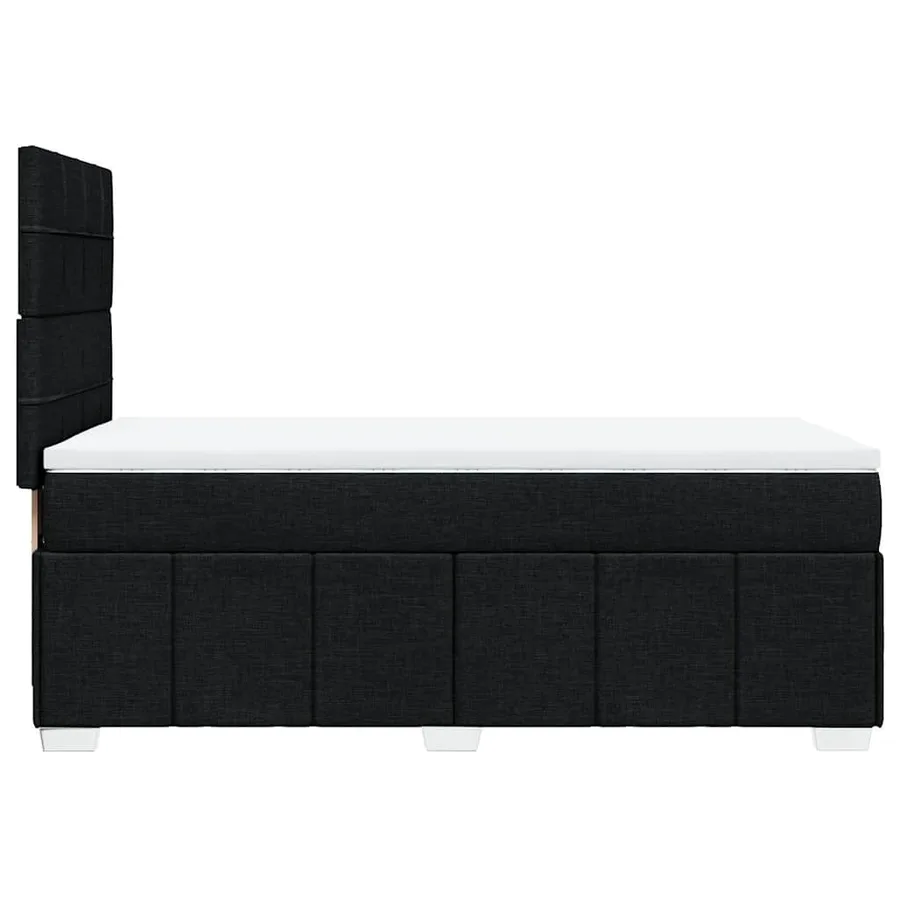 Sommier à lattes de lit et matelas Noir 80x200 cm Tissu - 7