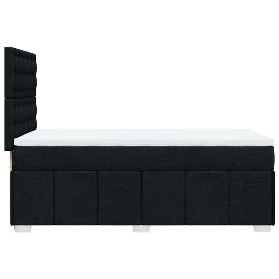 Sommier à lattes de lit et matelas Noir 80x200 cm Tissu - 7