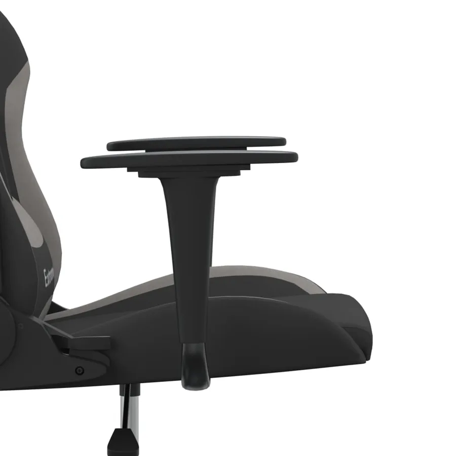 Chaise de jeu de massage Noir et gris clair Tissu - 10