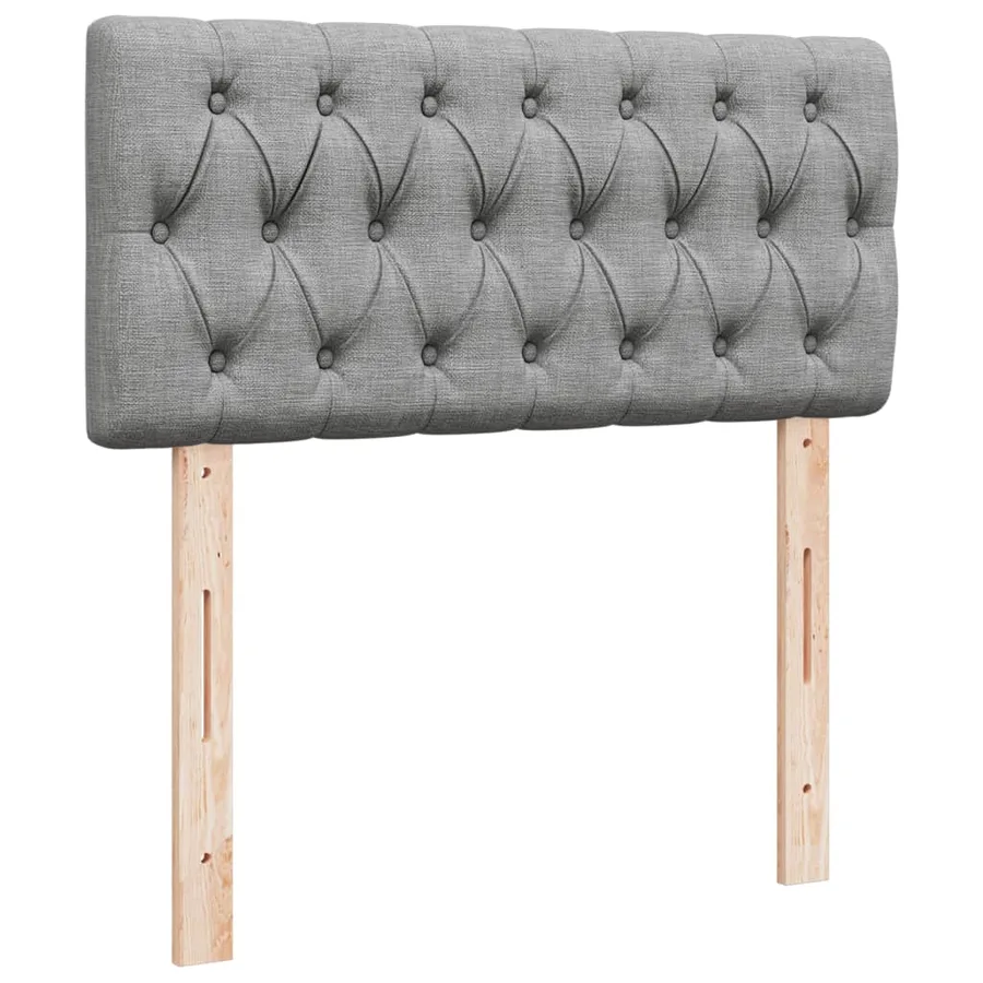 Sommier à lattes de lit avec matelas Gris clair 100x200cm Tissu - 12