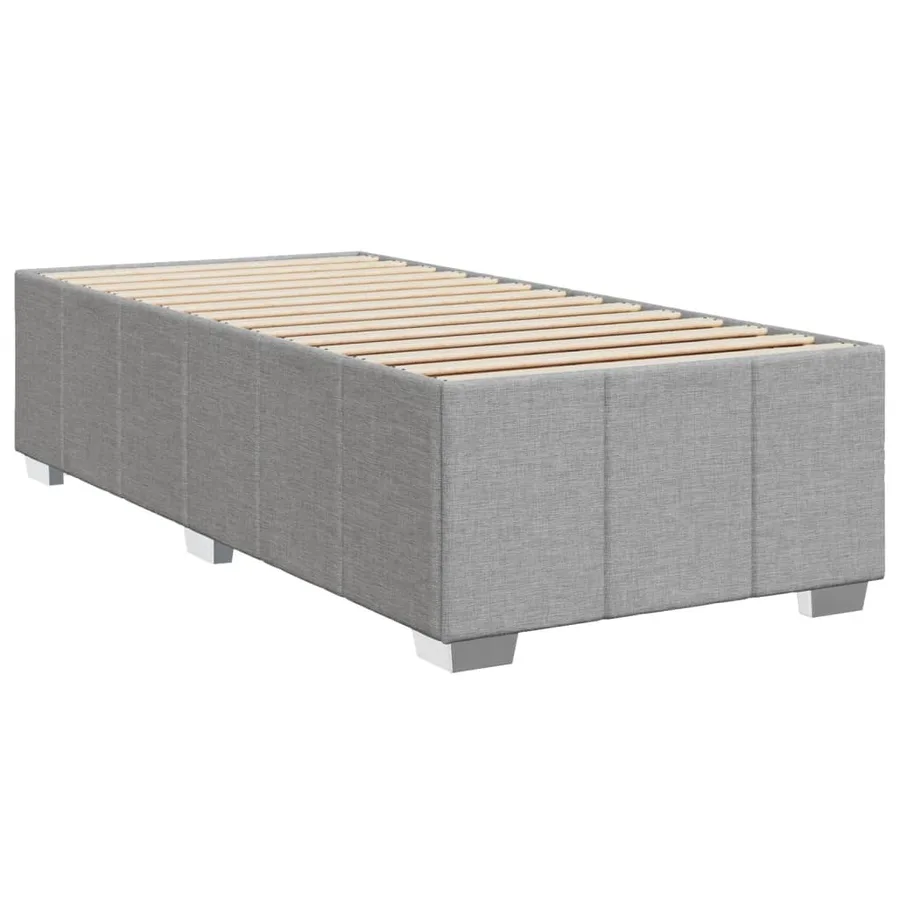Sommier à lattes de lit avec matelas Gris clair 100x200cm Tissu - 9