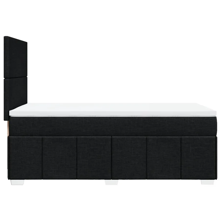Sommier à lattes de lit avec matelas Noir 90x190 cm Tissu - 5