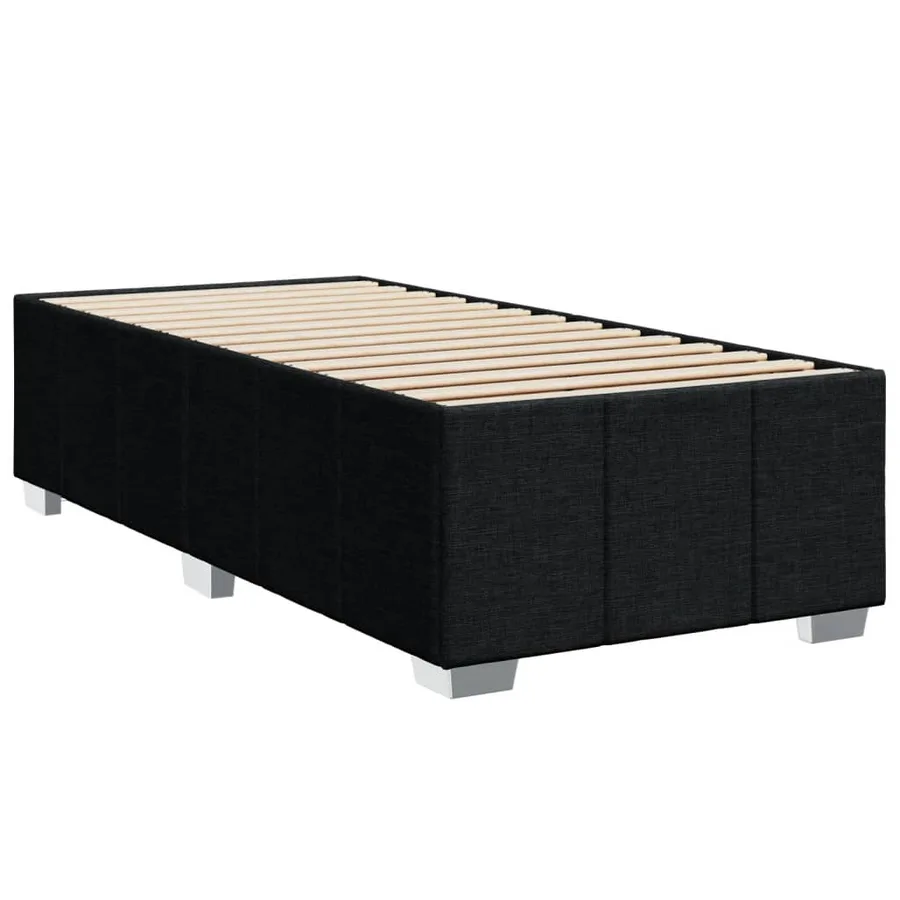 Sommier à lattes de lit avec matelas Noir 90x190 cm Tissu - 8