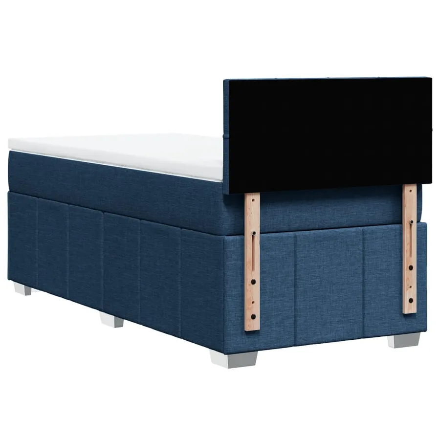 Sommier à lattes de lit avec matelas Bleu 90x200 cm Tissu - 6