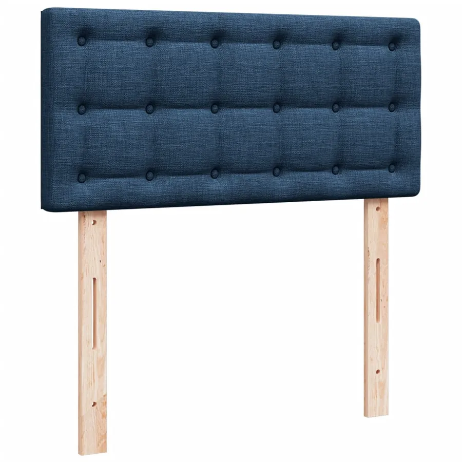 Sommier à lattes de lit avec matelas Bleu 90x200 cm Tissu - 12