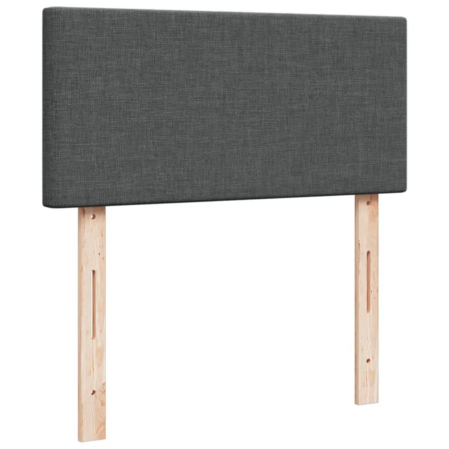 Sommier à lattes de lit et matelas Gris foncé 90x190 cm Tissu - 7