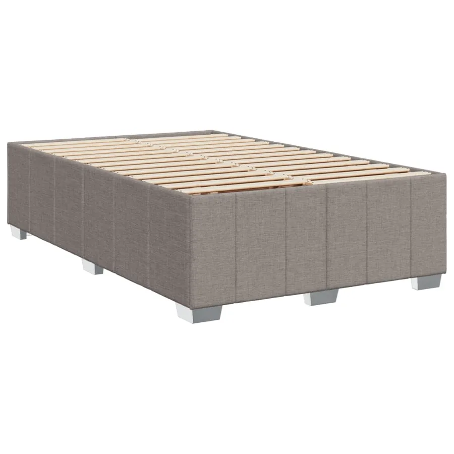 Cadre de lit sans matelas taupe 120x190 cm tissu - 3