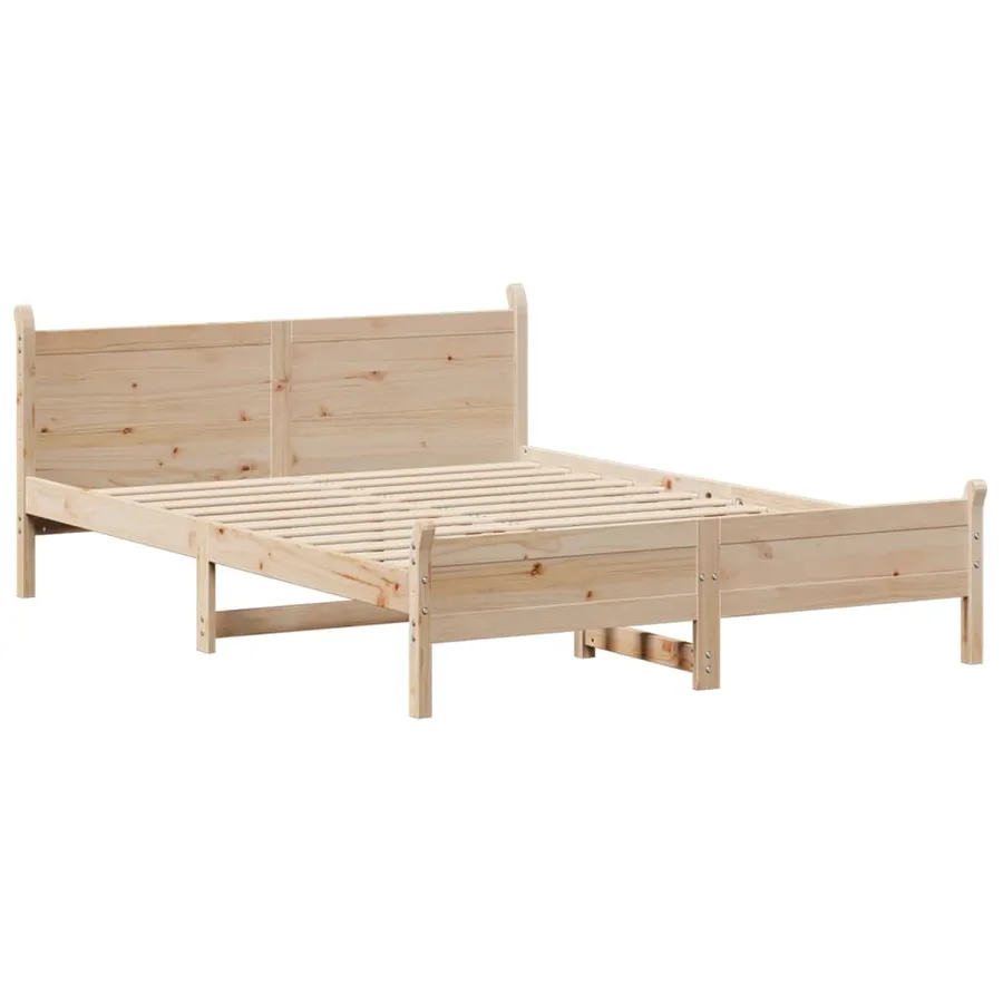 Cadre de lit sans matelas 120x190 cm bois de pin massif - 3
