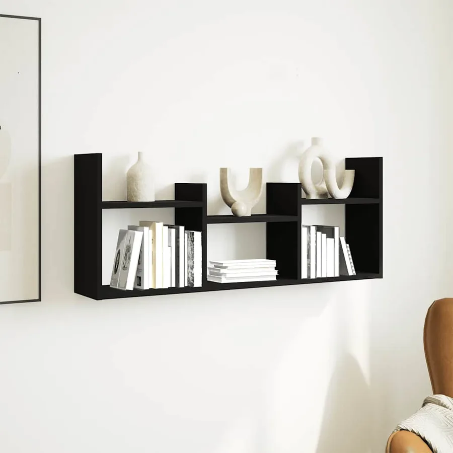 Armoire murale 100x18x40 cm noir bois d'ingénierie - 3