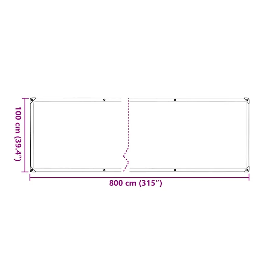 Housse de protection plantes avec œillets 1x8 m polyéthylène - 10