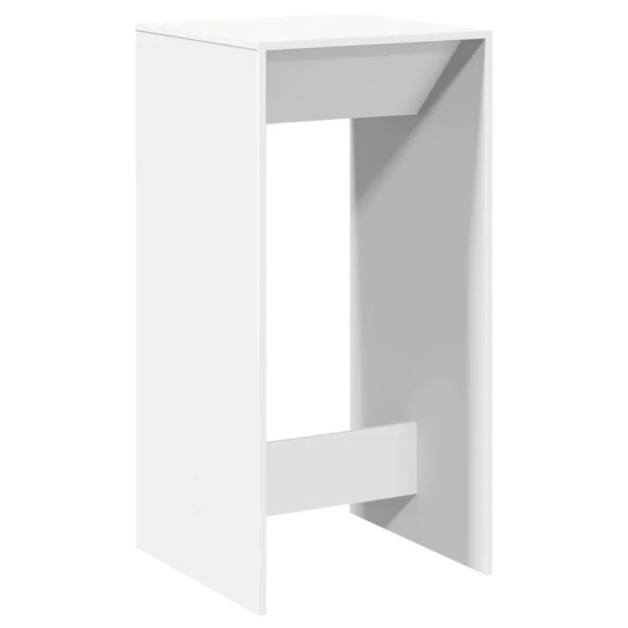 Table de bar blanc 51x50x103,5 cm bois d'ingénierie - 5