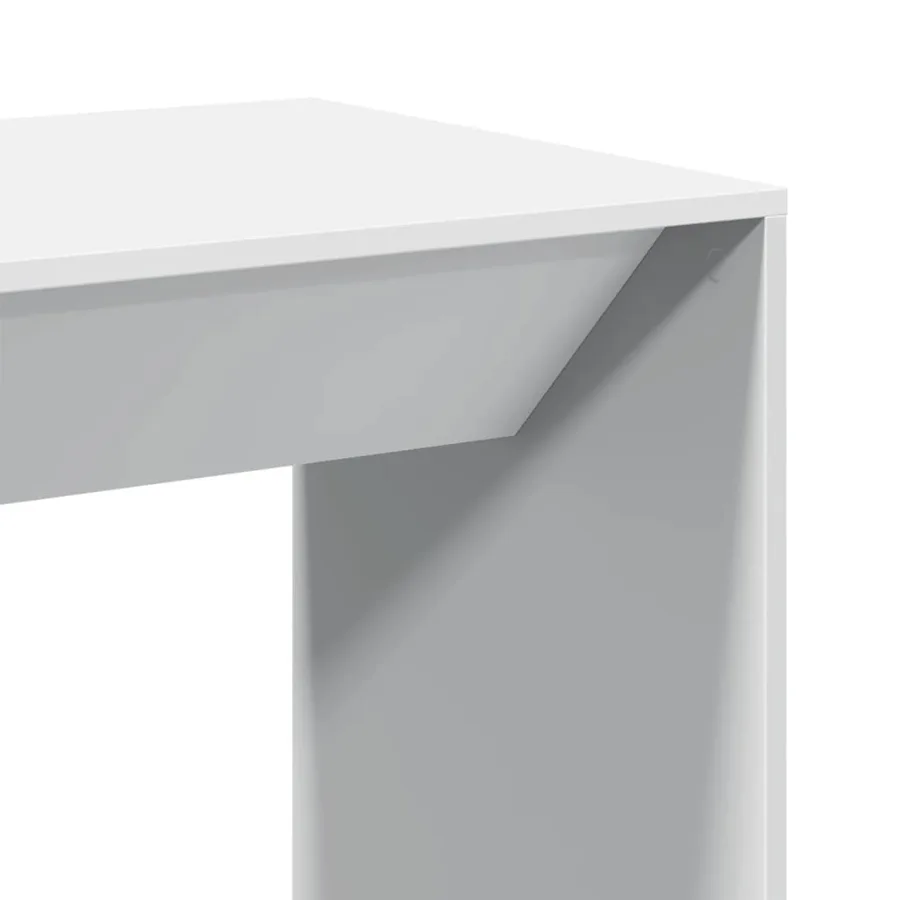 Table de bar blanc 51x50x103,5 cm bois d'ingénierie - 7