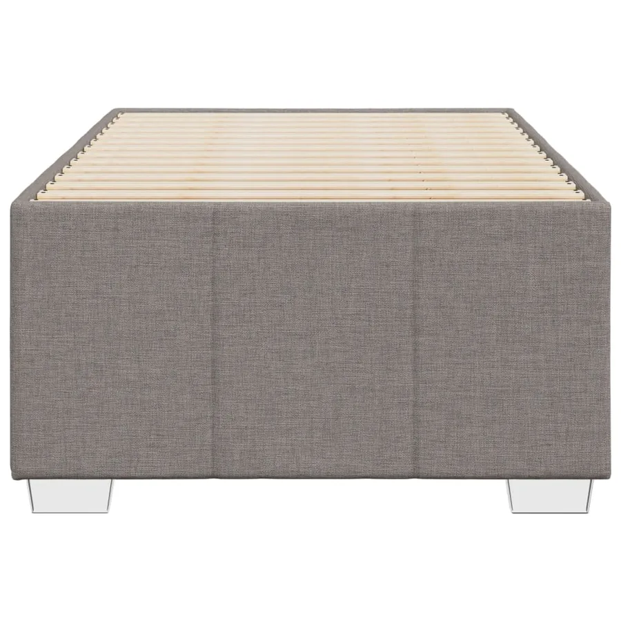 Cadre de lit sans matelas taupe 90x190 cm tissu - 4