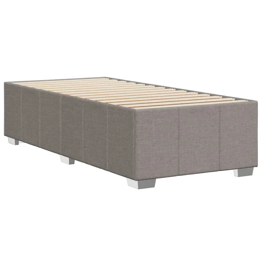 Cadre de lit sans matelas taupe 90x190 cm tissu - 6