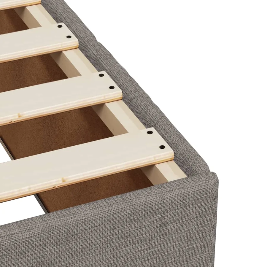 Sommier à lattes de lit avec matelas Taupe 90x190 cm Tissu - 11