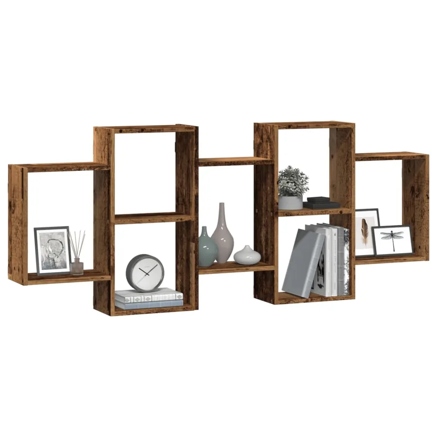 Étagère murale vieux bois 159x18x65 cm bois d'ingénierie - 3